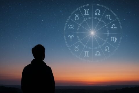 Aszendent berechnen – symbolisches Bild mit Blick zum östlichen Sternenhimmel