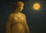 Symbolbild zur astrologischen Bedeutung der Venus mit Sternenhimmel und Tierkreiszeichen
