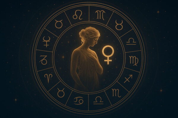 Darstellung der Venus im Tierkreis mit allen zwölf Sternzeichen