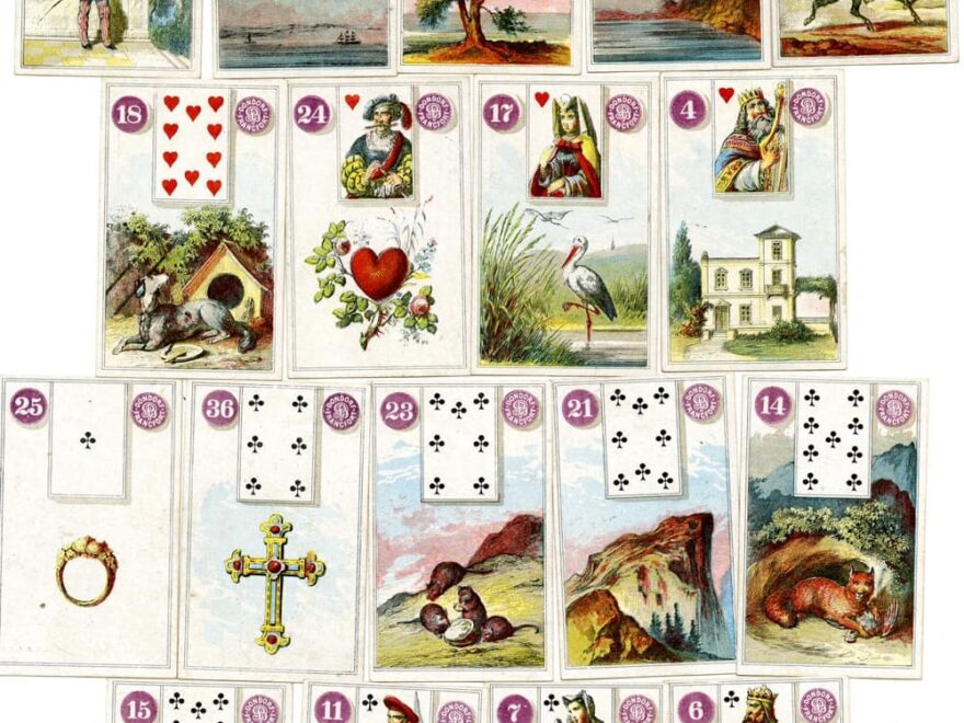 Lenormandkarten mit französischen Farben: komplettes Spiel mit 36 Spielkarten: Die Wahrsagekarten von Mlle. Lenormand